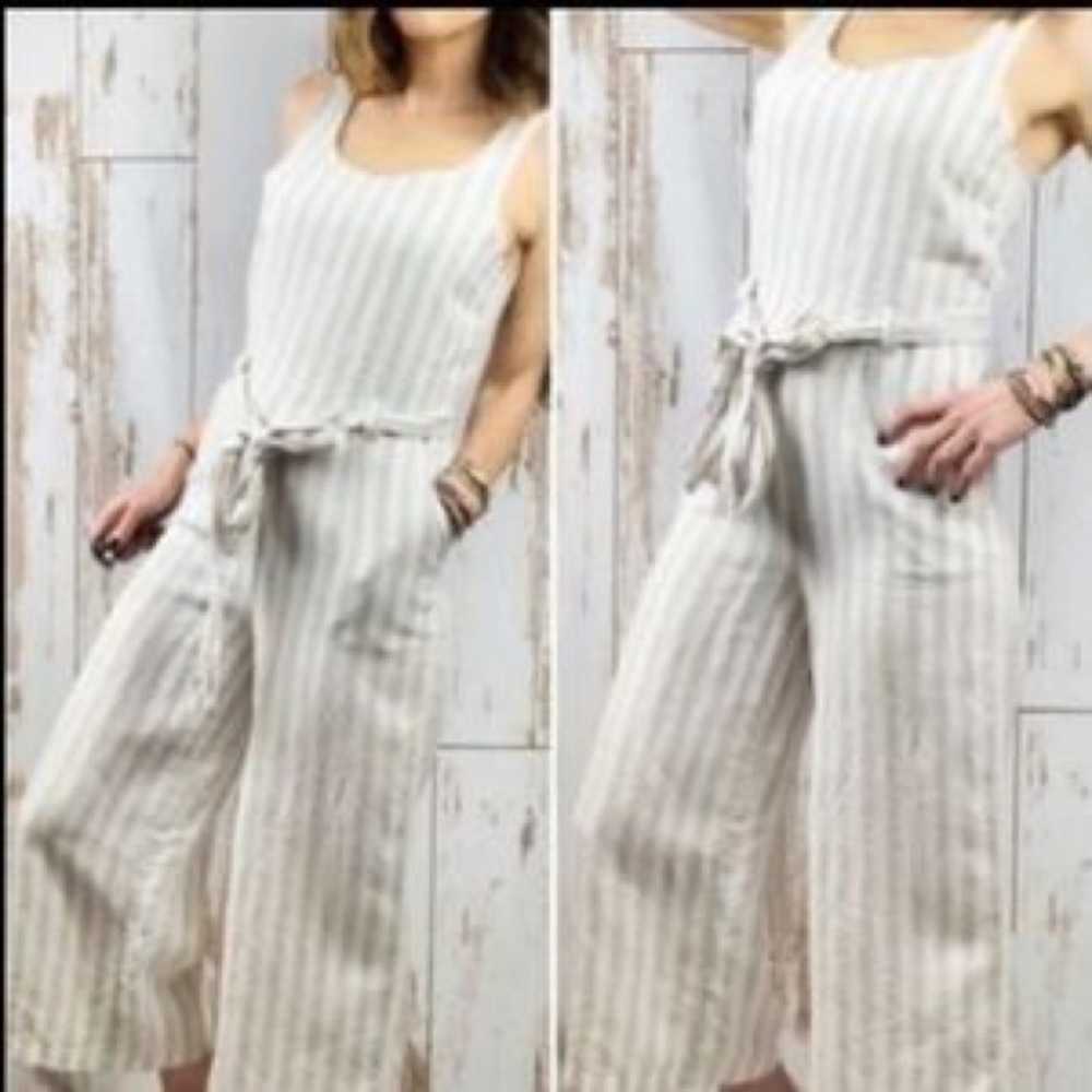 Saint Tropez West 100% Linen Jumpsuit